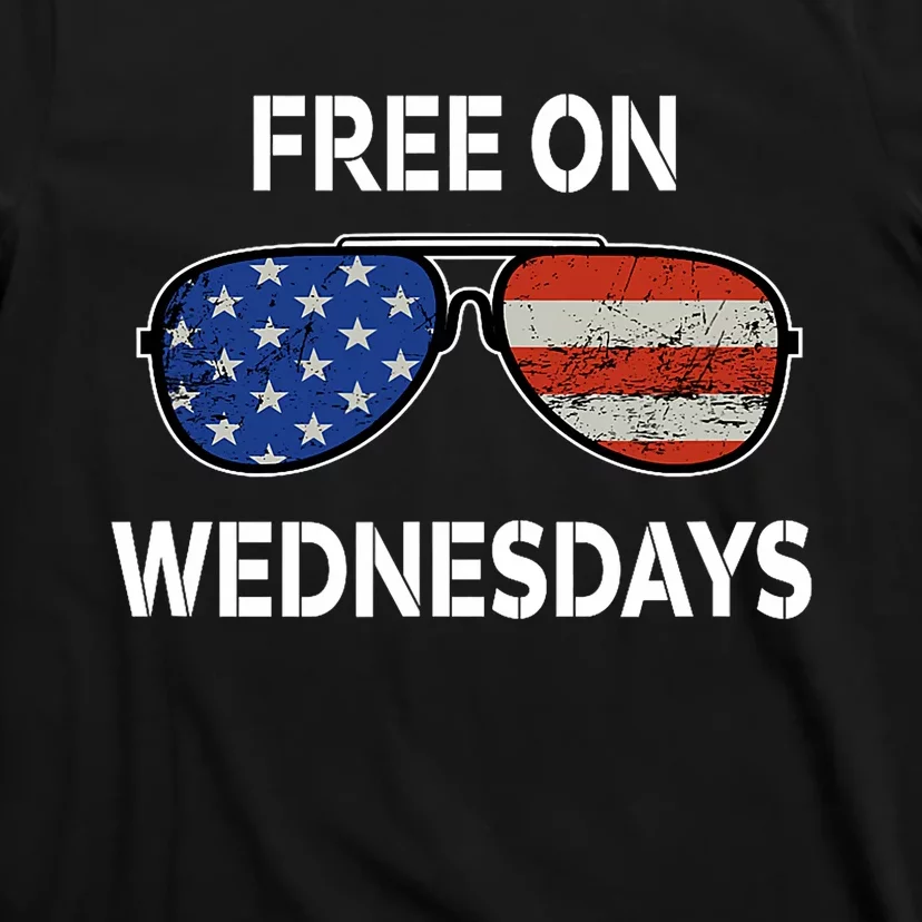 Free On Wednesdays America Flag T-Shirt