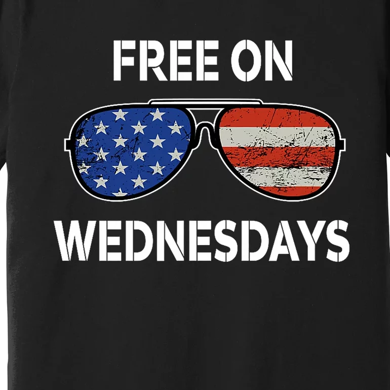 Free On Wednesdays America Flag Premium T-Shirt