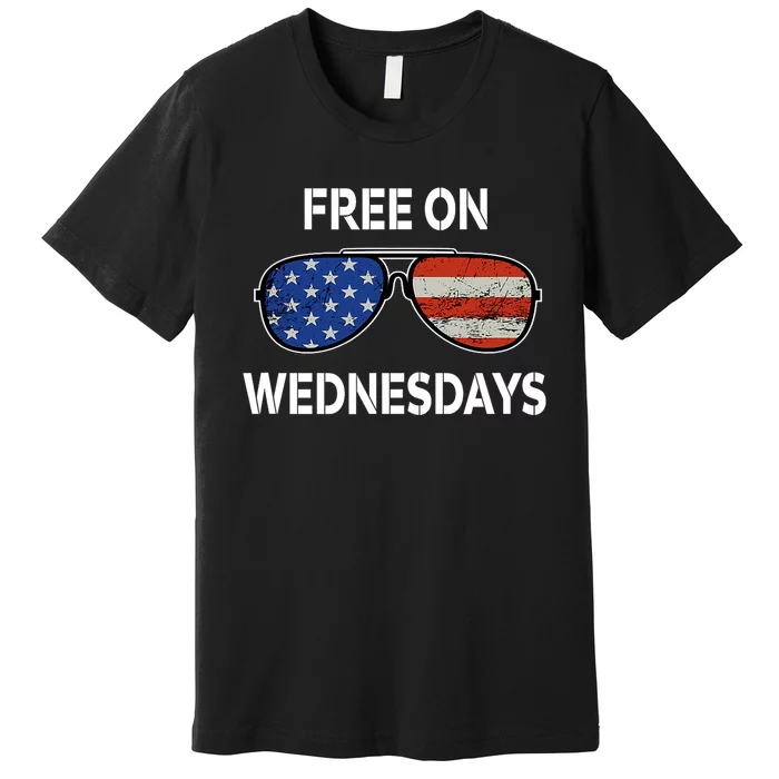 Free On Wednesdays America Flag Premium T-Shirt