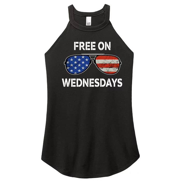 Free On Wednesdays America Flag Women’s Perfect Tri Rocker Tank