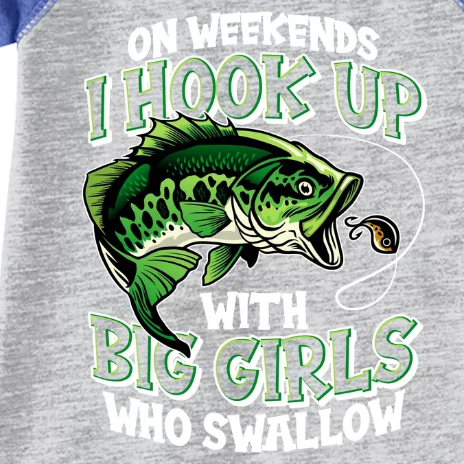 Fishing On Weekends I Hook With Big Girls Who Swallow Infant Baby Jersey Bodysuit