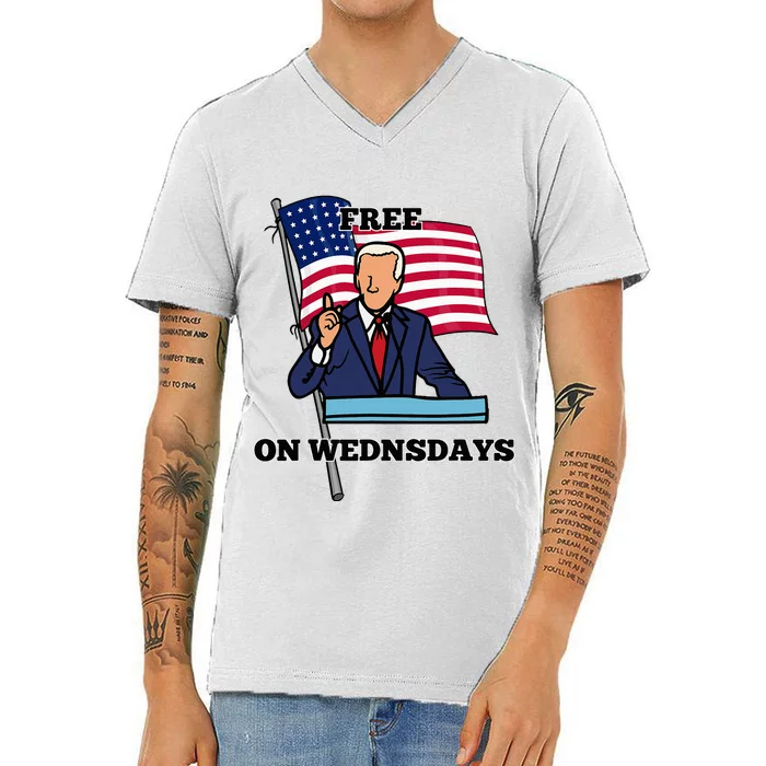 Free On Wednesdays V-Neck T-Shirt