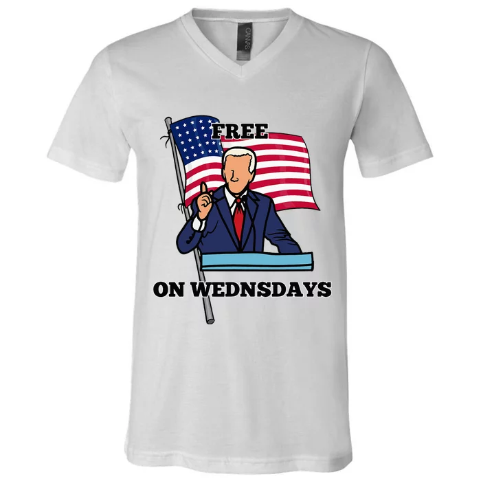 Free On Wednesdays V-Neck T-Shirt