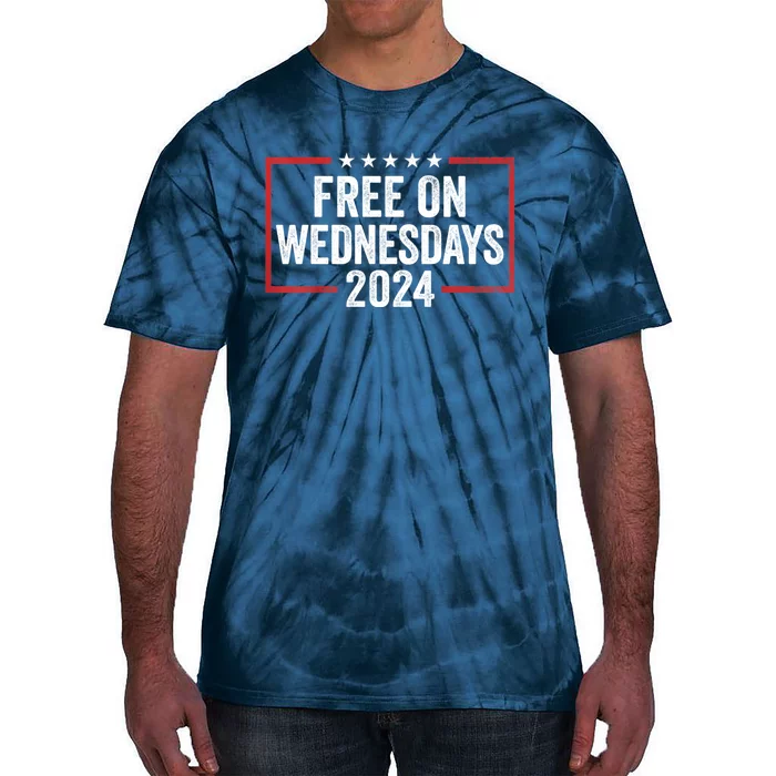 Free On Wednesdays 2024 Election Funny Trump Biden Tie-Dye T-Shirt