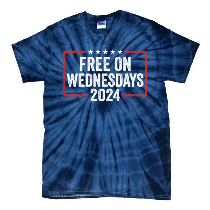 Free On Wednesdays 2024 Election Funny Trump Biden Tie-Dye T-Shirt