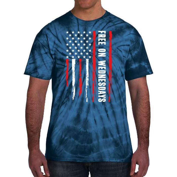 Free On Wednesdays 2024 Election Funny Trump Biden Tie-Dye T-Shirt