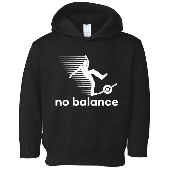 Funny One Wheel No Balance Toddler Hoodie