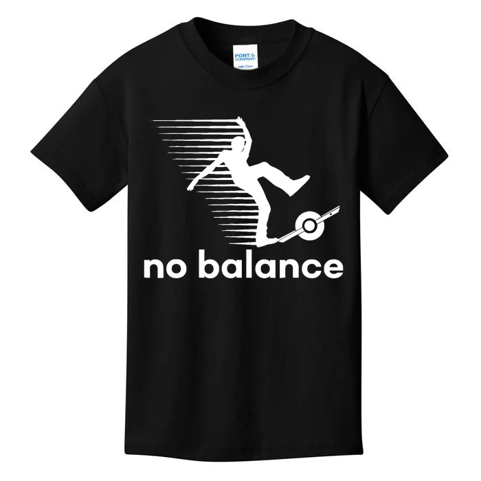 Funny One Wheel No Balance Kids T-Shirt