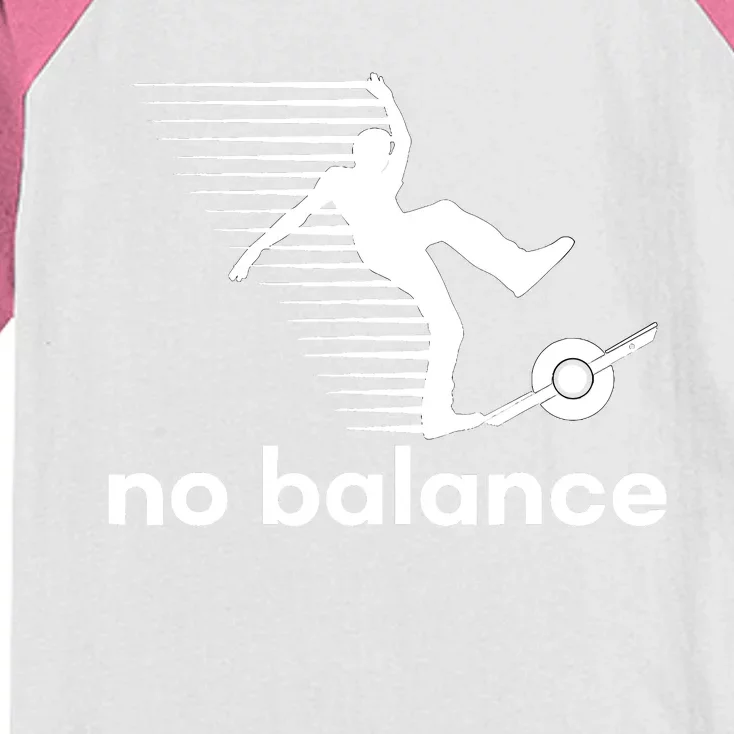 Funny One Wheel No Balance Kids Colorblock Raglan Jersey