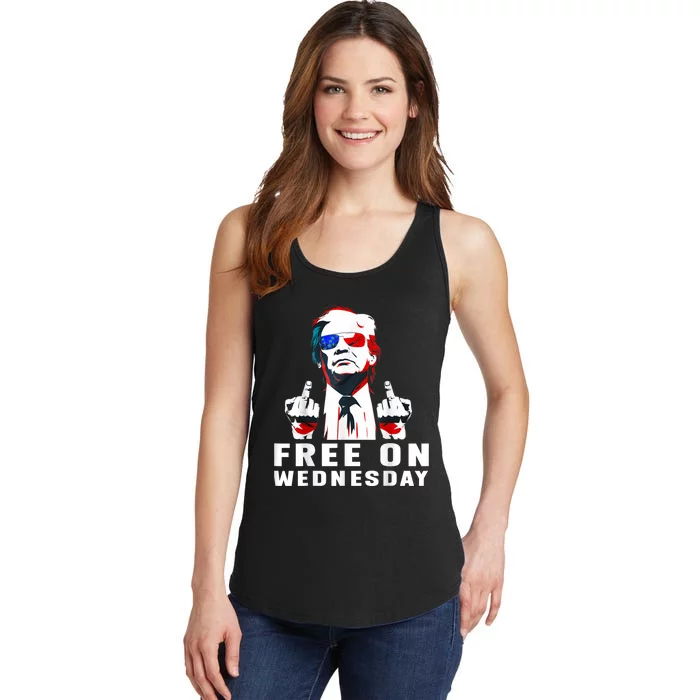 Free On Wednesdays 2024 Election Funny Trump Biden Saying Ladies Essential Tank