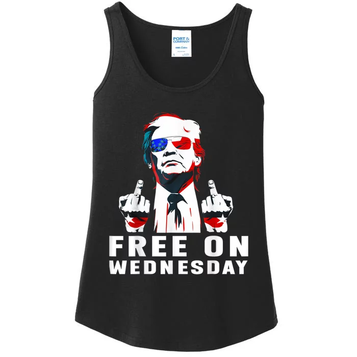 Free On Wednesdays 2024 Election Funny Trump Biden Saying Ladies Essential Tank