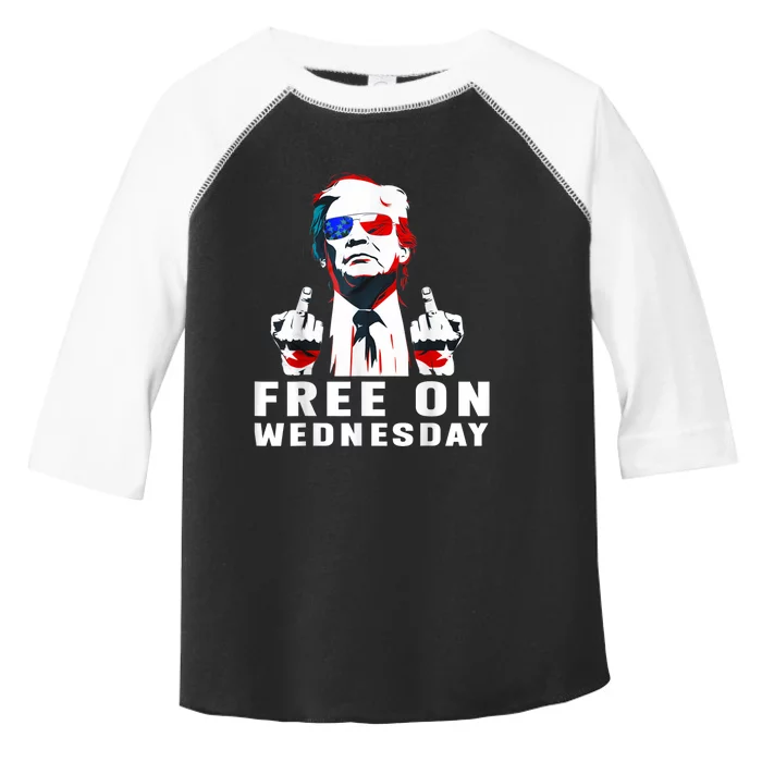 Free On Wednesdays 2024 Election Funny Trump Biden Saying Toddler Fine Jersey T-Shirt