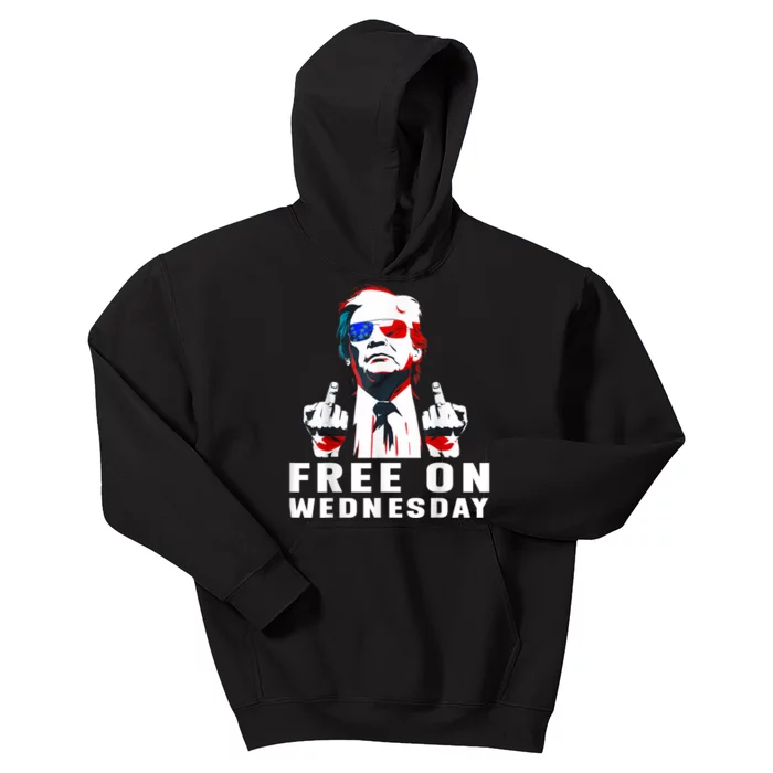 Free On Wednesdays 2024 Election Funny Trump Biden Saying Kids Hoodie