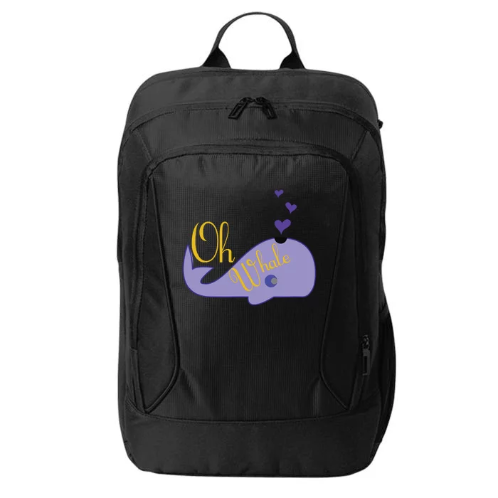 Funny Oh Whale For Marine Mammal Lovers Purple City Backpack