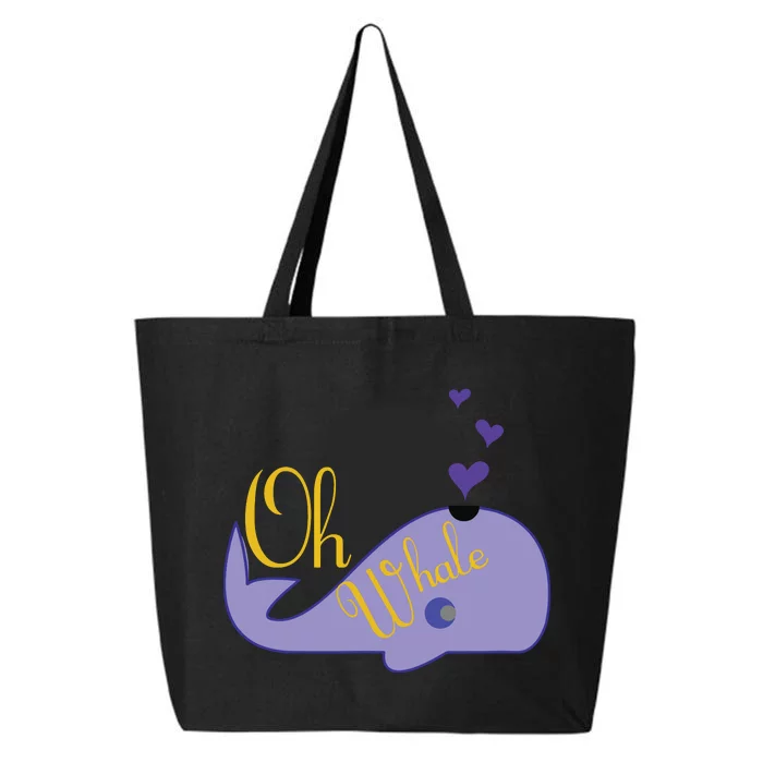 Funny Oh Whale For Marine Mammal Lovers Purple 25L Jumbo Tote