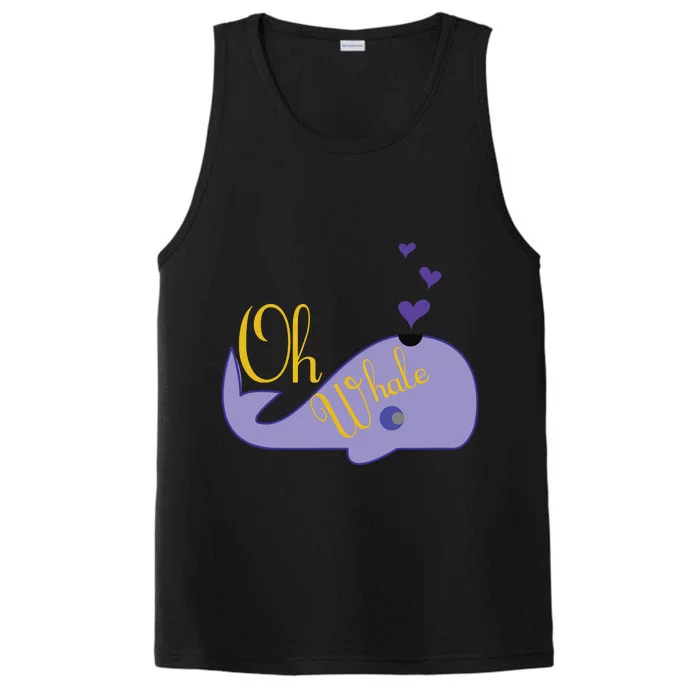 Funny Oh Whale For Marine Mammal Lovers Purple Performance Tank