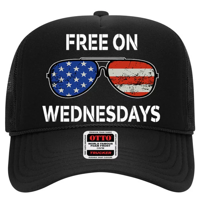 Free On Wednesdays High Crown Mesh Trucker Hat