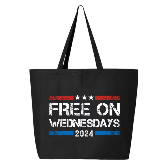 Free On Wednesdays Funny Biden Saying 25L Jumbo Tote