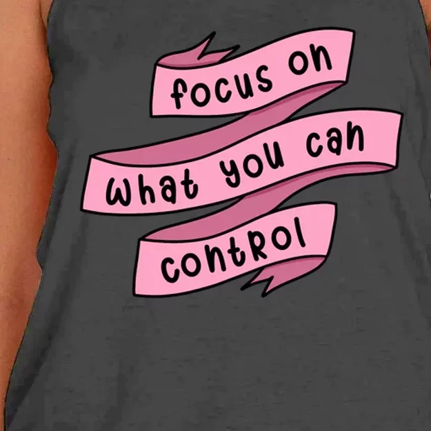 Focus On What You Can Control Women's Knotted Racerback Tank