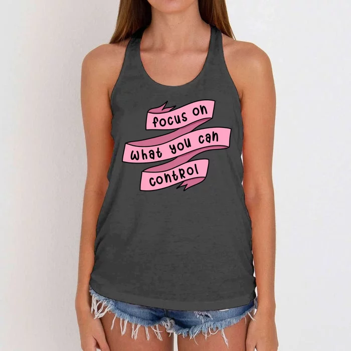 Focus On What You Can Control Women's Knotted Racerback Tank