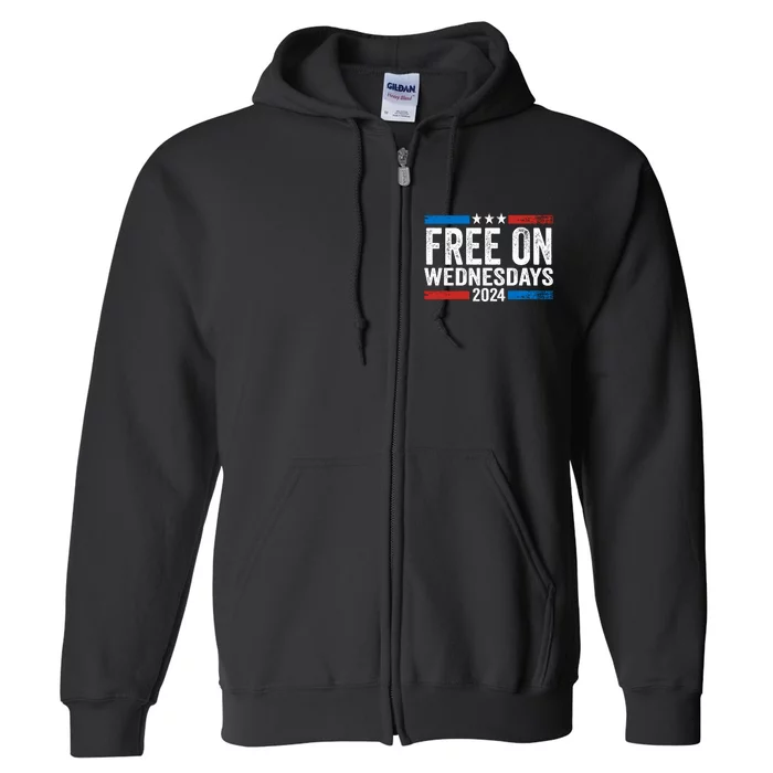 Free On Wednesdays Funny Biden Saying Full Zip Hoodie