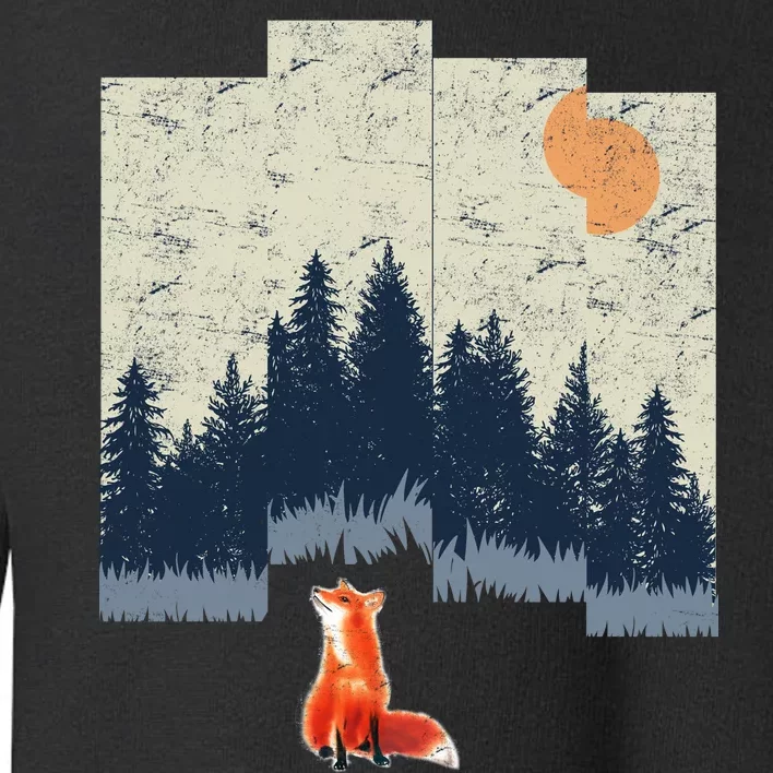 Fox Distorted Forrest Toddler Sweatshirt