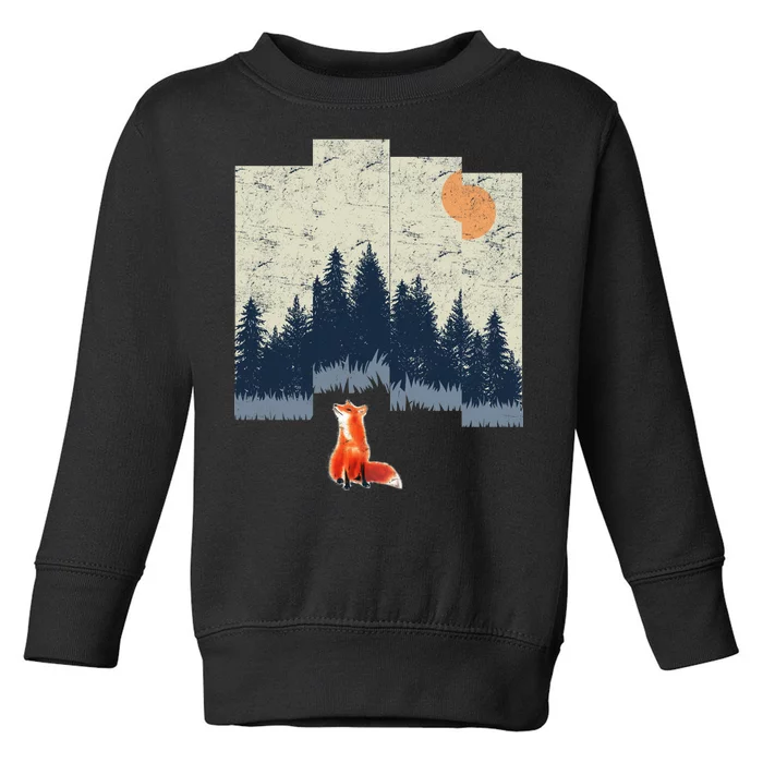 Fox Distorted Forrest Toddler Sweatshirt