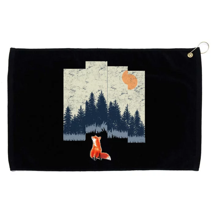 Fox Distorted Forrest Grommeted Golf Towel