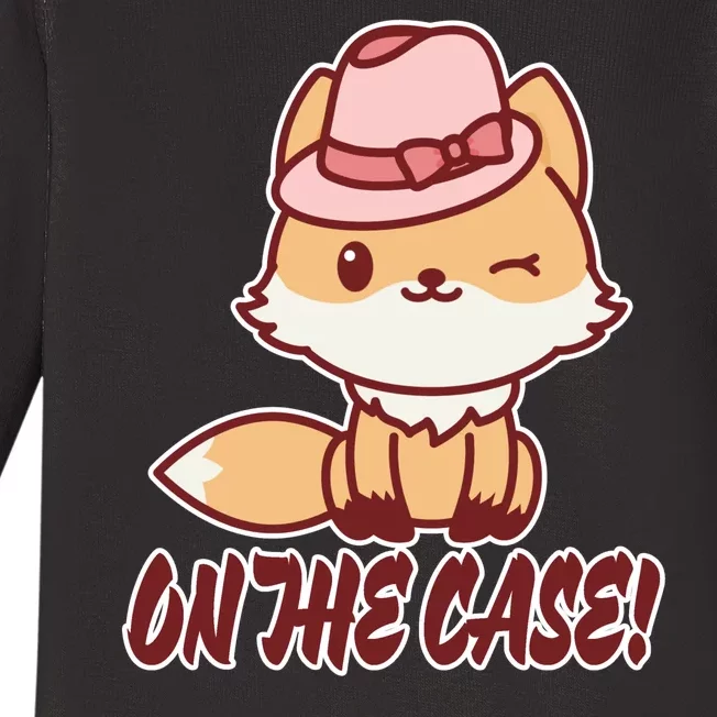 Foxy On That Case Cute Fox Baby Long Sleeve Bodysuit