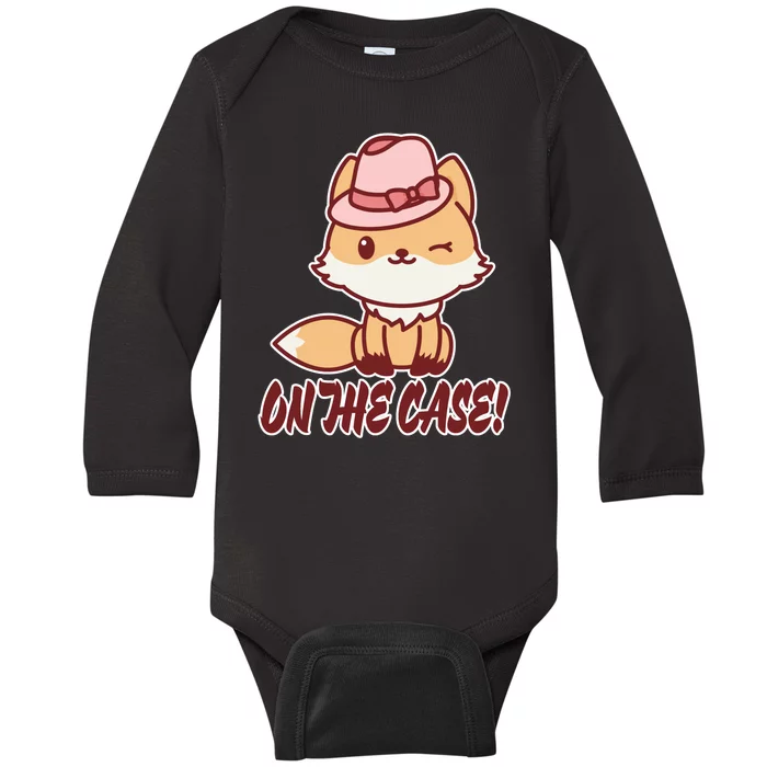 Foxy On That Case Cute Fox Baby Long Sleeve Bodysuit