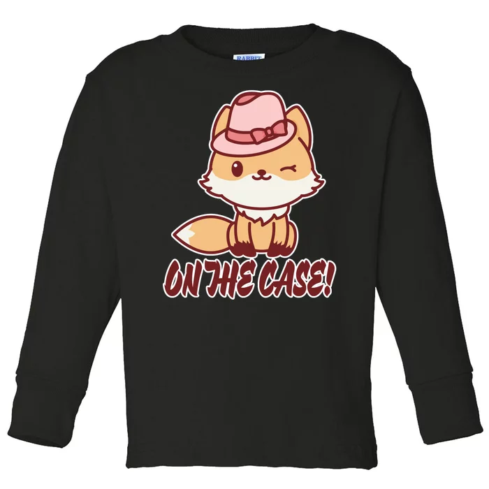 Foxy On That Case Cute Fox Toddler Long Sleeve Shirt