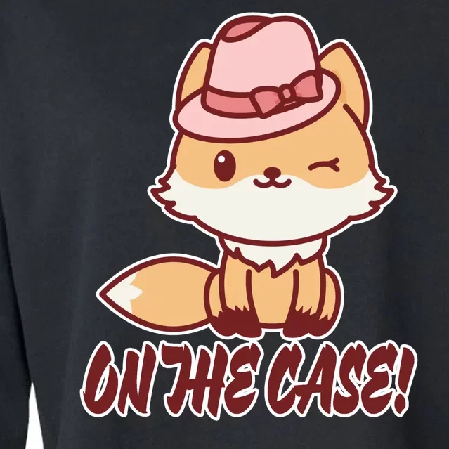 Foxy On That Case Cute Fox Cropped Pullover Crew