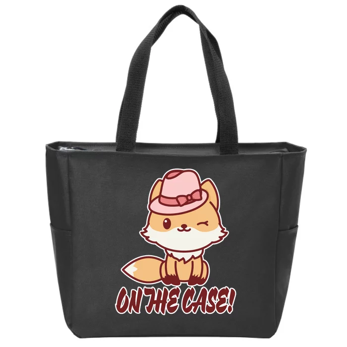 Foxy On That Case Cute Fox Zip Tote Bag