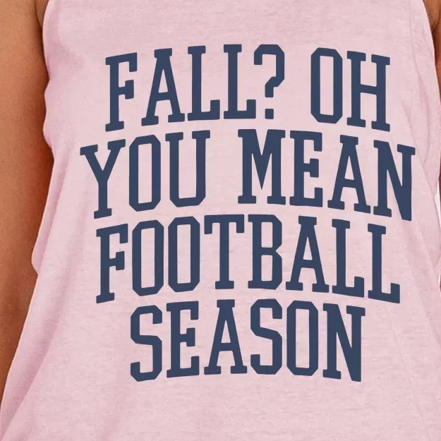 Fall Oh You Mean Football Season Women's Knotted Racerback Tank