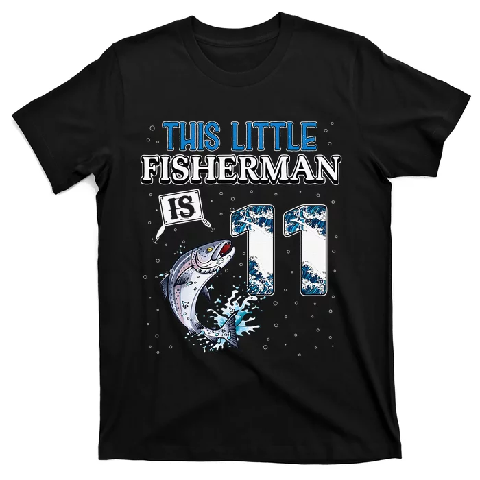 Fishing Party 11 Year Old Birthday Fisherman 11th Fisher T-Shirt