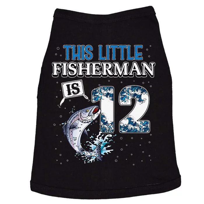 Fishing Party 12 Year Old Birthday Fisherman 12th Fisher Doggie Tank