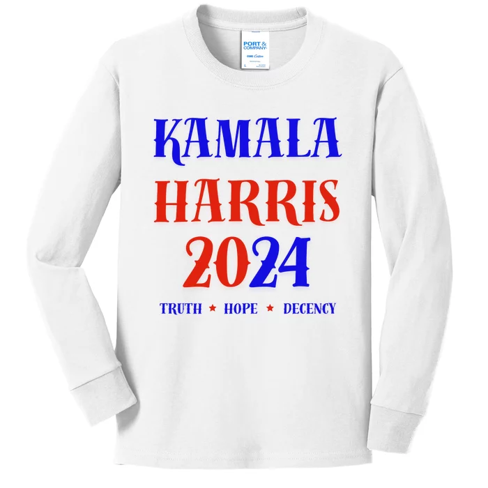 Funny President 2024 Kids Long Sleeve Shirt