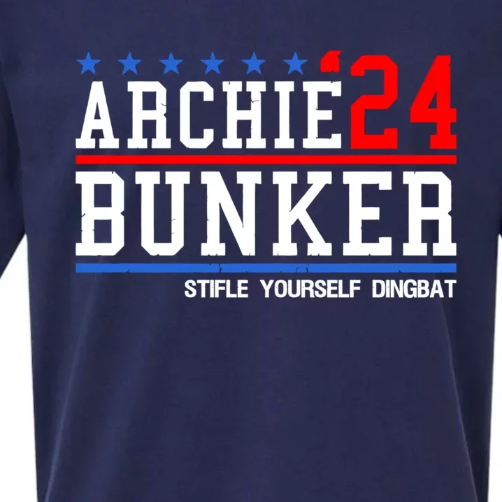 Funny President 2024 Stifle Yourself Dingbat Archie Bunker 24 For President 2024 Sueded Cloud Jersey T-Shirt