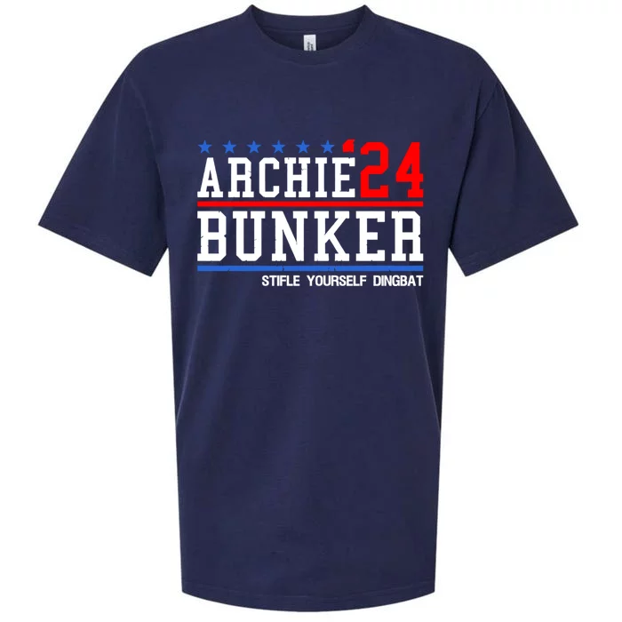 Funny President 2024 Stifle Yourself Dingbat Archie Bunker 24 For President 2024 Sueded Cloud Jersey T-Shirt