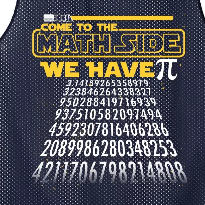 Funny Pi 3.14 Day Come To The Math Side We Have Pi Mesh Reversible Basketball Jersey Tank