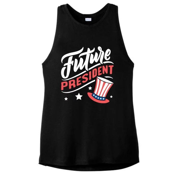 Future President 4th Of July Ladies Tri-Blend Wicking Tank