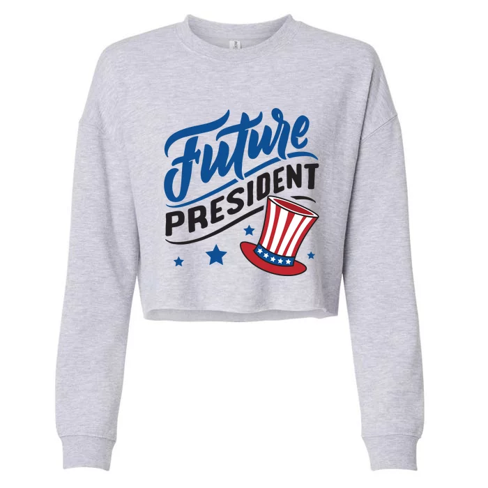 Future President 4th Of July Cropped Pullover Crew