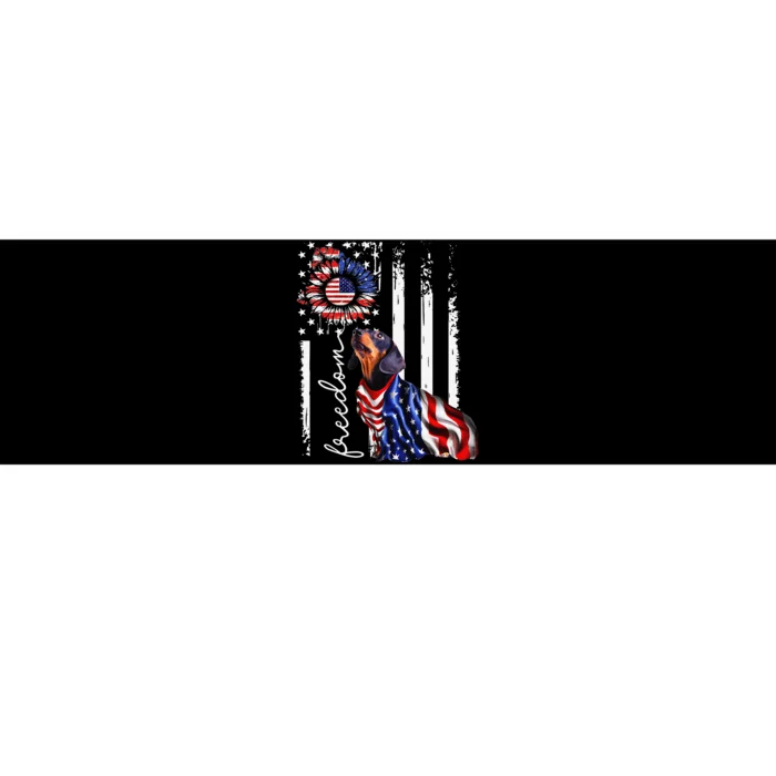 Freedom Patriotic 4th of July Weiner Dachshund Dog Bumper Sticker