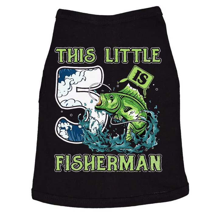 Fishing Party 5 Year Old Birthday Fisherman 5th Fisher Gift Doggie Tank