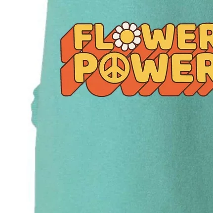 Flower Power 60's 70's Hippie Retro Vintage Positive Mind Doggie 3-End Fleece Hoodie