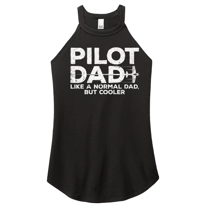 Funny Pilot Art For Dad Men Aviation Airplane Aircraft Pilot Women’s Perfect Tri Rocker Tank