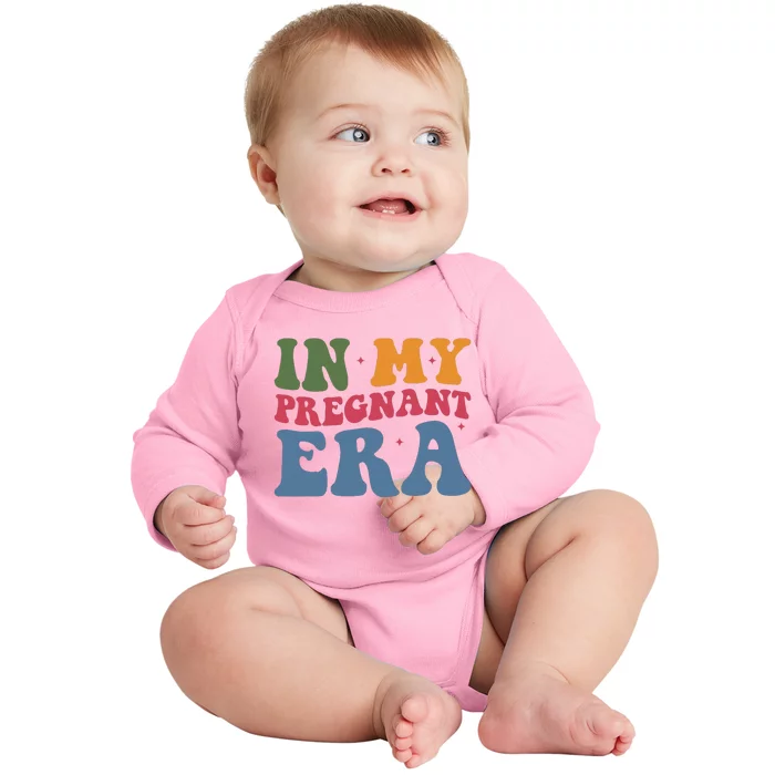 Funny Pregnancy Announcement In My Pregnant Era Pregnancy Baby Long Sleeve Bodysuit