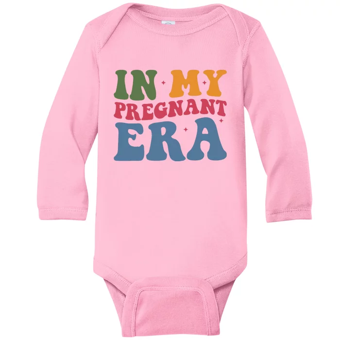 Funny Pregnancy Announcement In My Pregnant Era Pregnancy Baby Long Sleeve Bodysuit