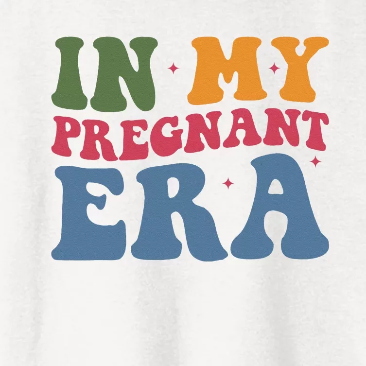 Funny Pregnancy Announcement In My Pregnant Era Pregnancy Women's Crop Top Tee