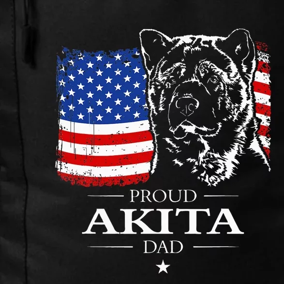 Funny Proud Akita Dad American Flag Patriotic Dog Gift Daily Commute Backpack